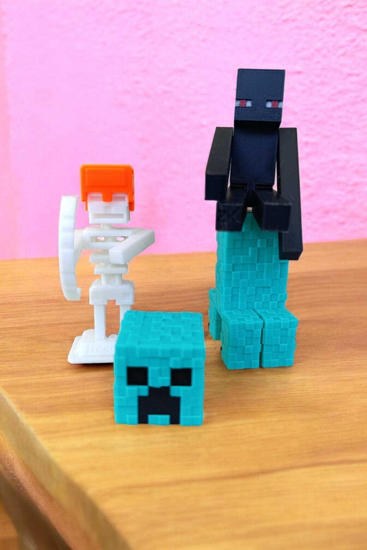 Karakter Figür Seti - Creeper, Enderman ve İskelet