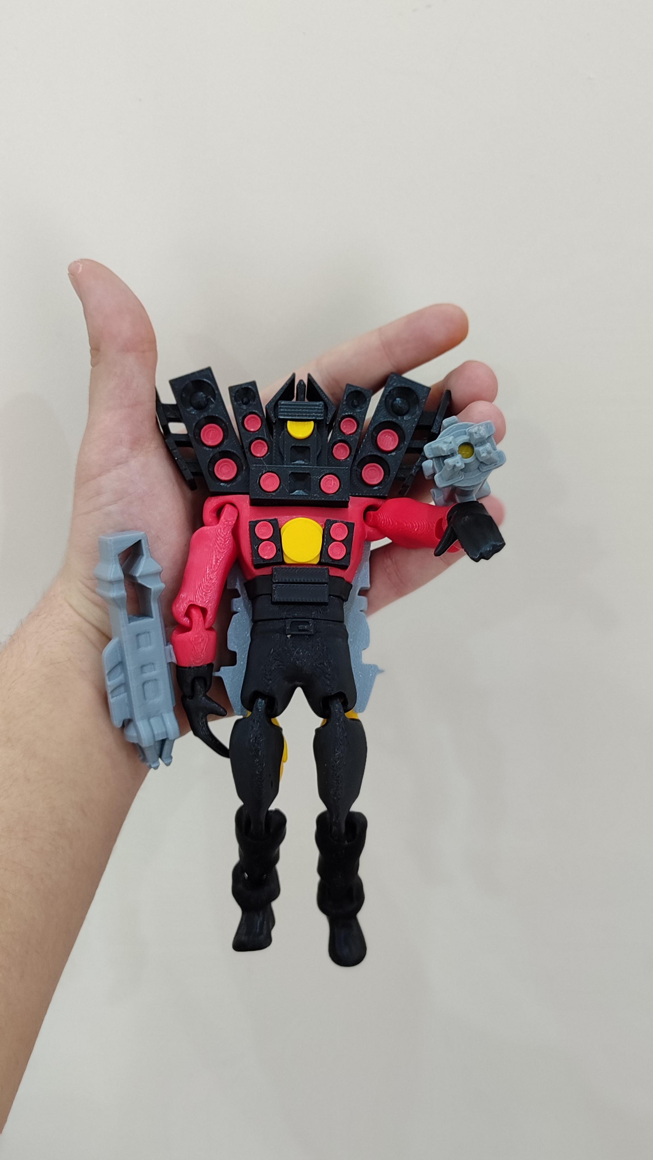 Skibidi Toilet Mega Titan Speakerman | Hareketli | Boyasız Renkli Üretim