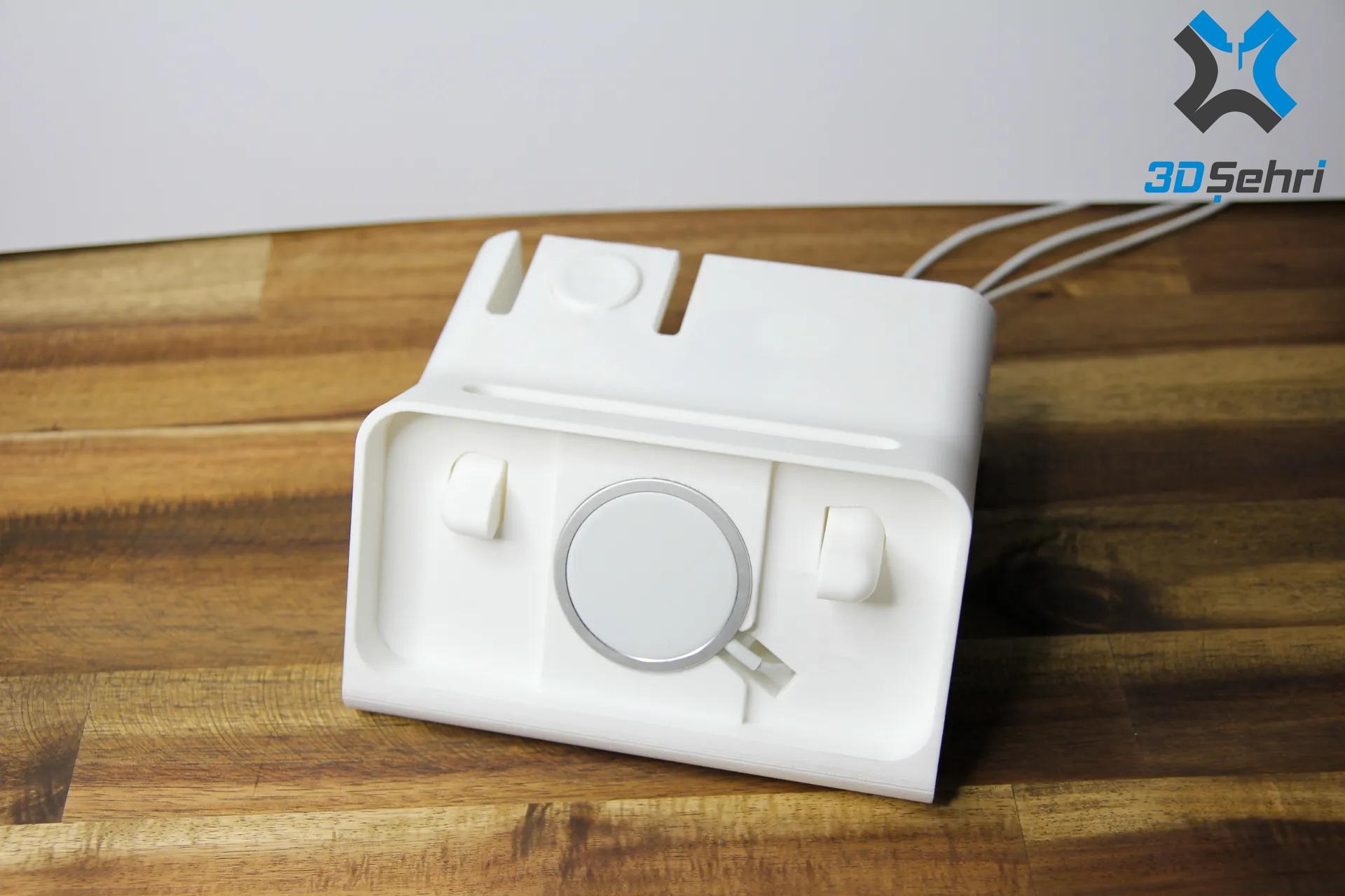 Iphone 16 Pro Max (MagSafe) Bekleme Modu Şarj + Apple Watch + Airpods 3’ü Bir Arada Stand