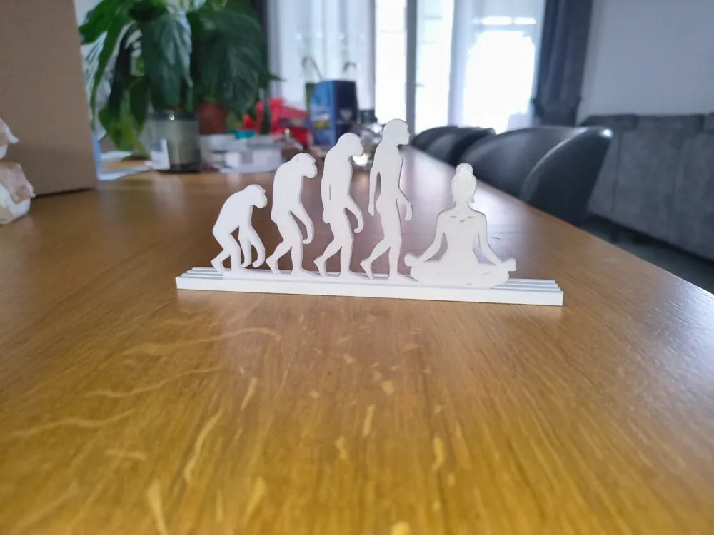 Dekoratif İnsan Evrimi Yoga Silüeti 