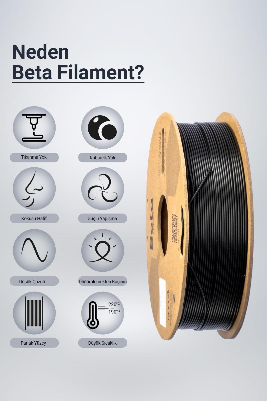 Beta PLA High-Speed Filament Black 18