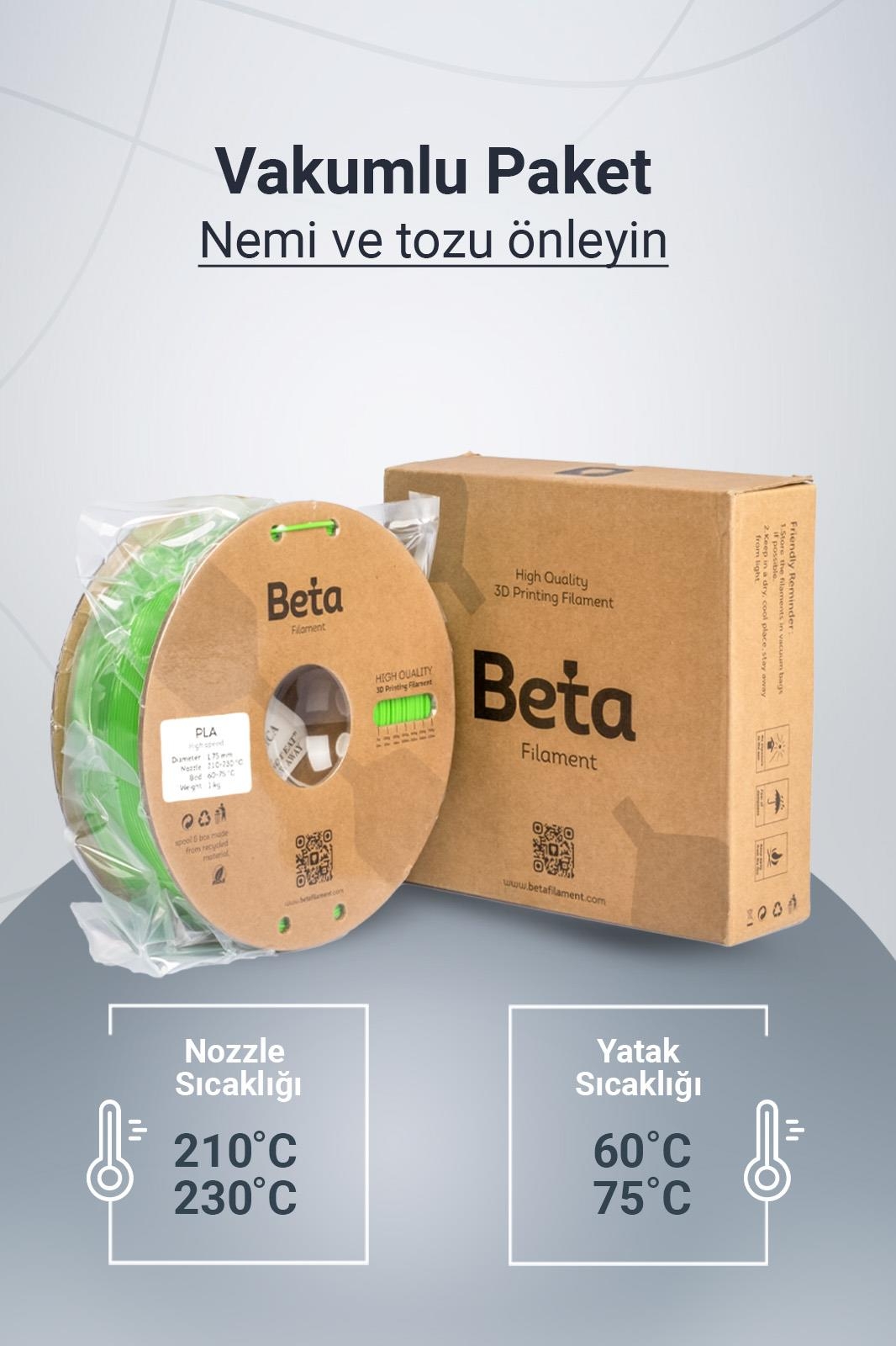 Beta PLA High-Speed Filament Cyber Green
