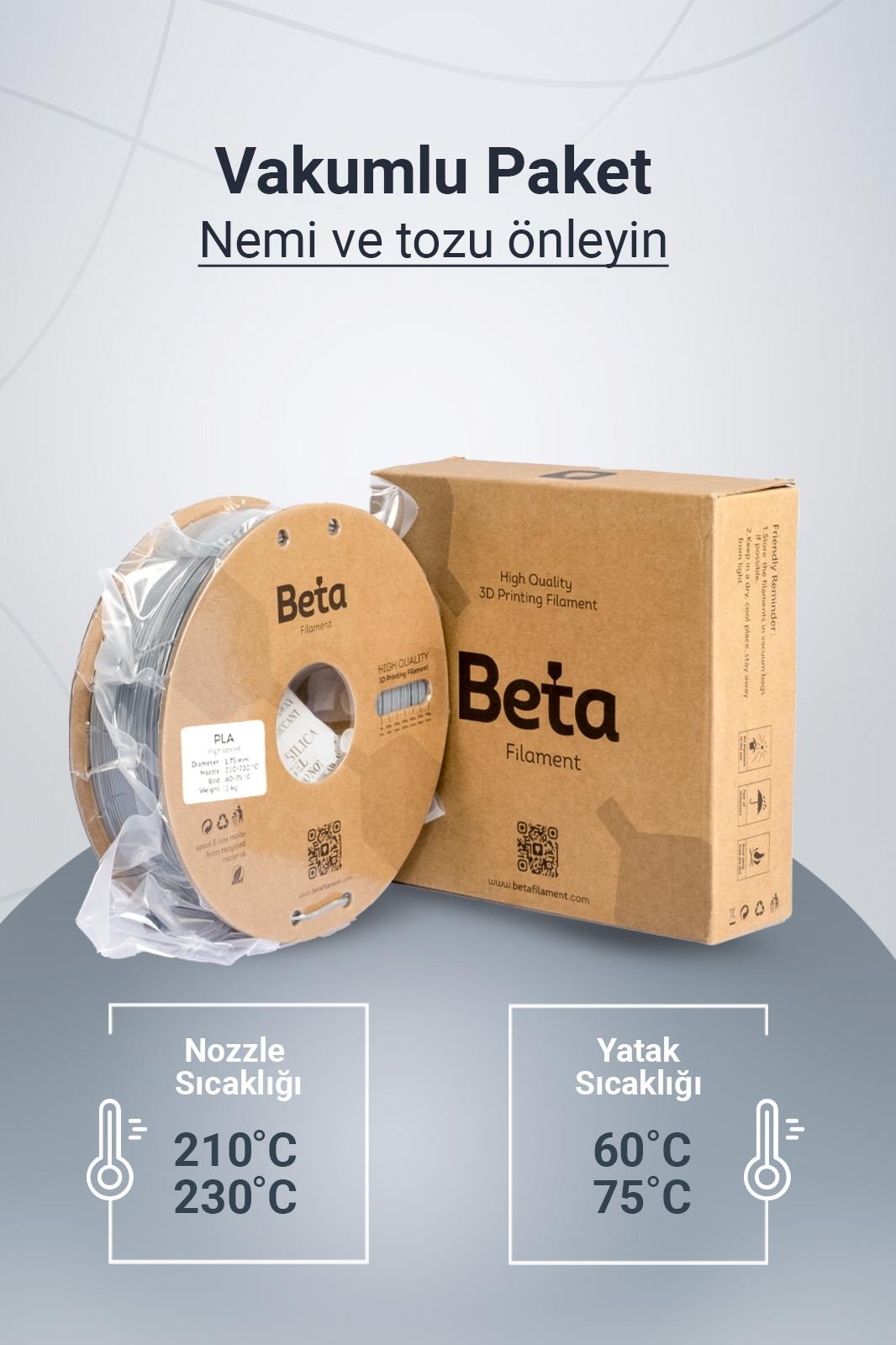 Beta PLA High-Speed Filament Grey