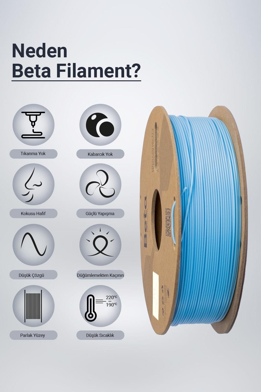 Beta PLA High-Speed Filament Sky Blue