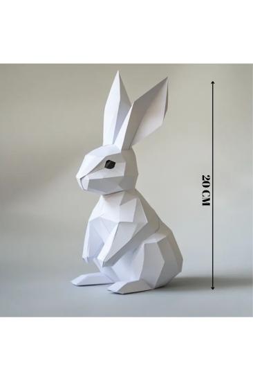 Modern Tavşan Figürü - 20 CM 3D Baskı Dekor Ürün